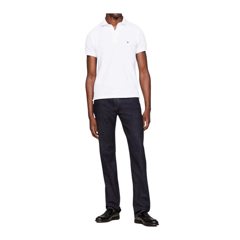 TOMMY HILFIGER Polo Polo Uomo slim a tinta unita Blu - Francavilla Moda